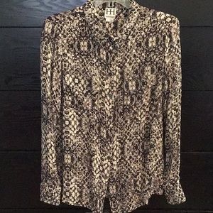 Haute Hippie snake print silk shirt size Large.